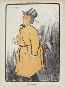 Albert Brasseur, fransk komiker og operettesanger. Illustration til Le Rire af Daniel de Losques