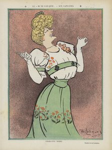 Charlotte Wiehe, dansk skuespillerinde. Illustration til Le Rire