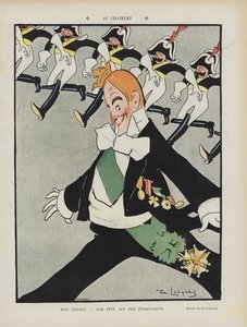 Den franske skuespiller Max Dearly. Illustration til Le Rire