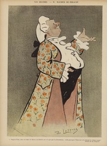 Maurice de Feraudy, fransk sangskriver og skuespiller. Illustration til Le Rire