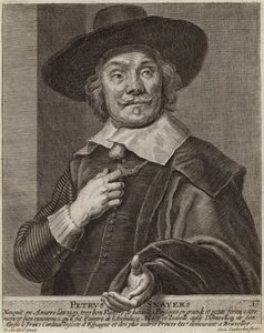 Portræt af Pieter Snayers af Daniel van Heil