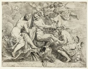Æneas guddommeliggørelse af nymfer og amoriner af Daniel van den Dyck