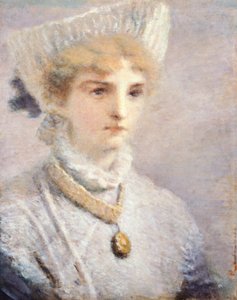 Pige i hvid af Daniele Ranzoni (1843-1889) af Danielle Ranzoni
