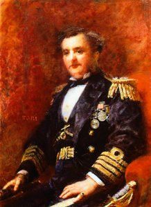 Portræt af admiral Mervyn Medlycott, af Daniele Ranzoni, olie på lærred