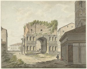 Buen af ​​Janus quadrifons og en del af S. Giorgio i Velabro i Rom