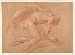 Knælende nøgen mand af Daniël Mijtens (II) (attributed to)