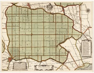 Beemsterlants Caerte, Historisk kort over Beemster, Holland af Daniël van Breen