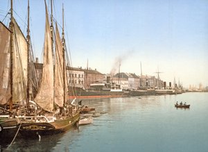 View of Havnegade, Copenhagen, pub. 1900