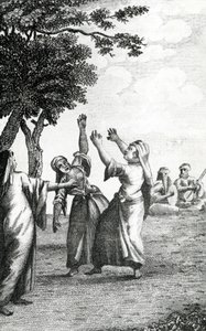 Dansende piger i Egypten, taget fra Niebuhrs rejser gennem Arabien og andre lande i øst, 1792 af Danish School