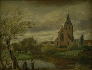 Skt. Knuds Kirke ved Åen i Odense. Efterår af Dankvart Dreyer