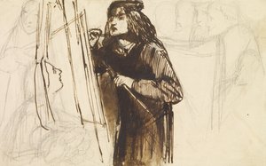 En maler på arbejde, 1850-1852 af Dante Gabriel Charles Rossetti