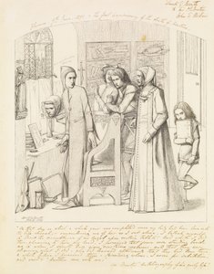 Dante tegner en engel på første årsdagen for Beatrices død, 1848-9 af Dante Gabriel Charles Rossetti