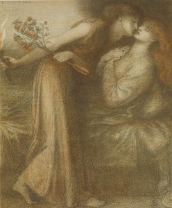 Dantes drøm på Beatrice Io sonos dødsdag, 1875 af Dante Gabriel Charles Rossetti