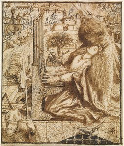 Design til Moxons Tennyson - Saint Cecilia af Dante Gabriel Charles Rossetti