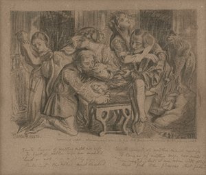I går Rosa, 1850 af Dante Gabriel Charles Rossetti