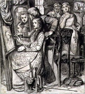 Kærlighedens spejl eller en lignelse om kærlighed, 1850 - 1852 af Dante Gabriel Charles Rossetti