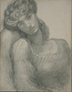 Fru Morris (1839-1914) af Dante Gabriel Charles Rossetti