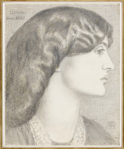 Fru William Morris, 1860 af Dante Gabriel Charles Rossetti