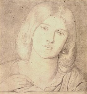 Nr.1537 Miss Fanny Cornforth, ca.1860 (blyant på papir) af Dante Gabriel Charles Rossetti