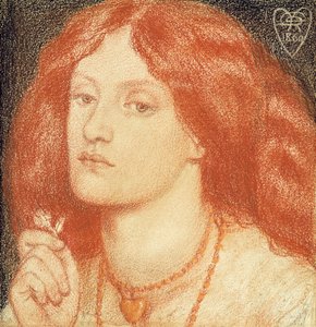Portræt af Elizabeth Siddal (1834-62) af Dante Gabriel Charles Rossetti