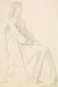 Portræt af Elizabeth Siddal af Dante Gabriel Charles Rossetti