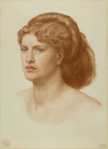 Portræt af Fanny Cornforth, hoved og skuldre, 1874 af Dante Gabriel Charles Rossetti