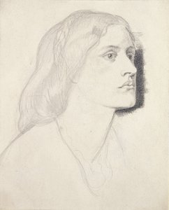 Portræt af Miss Ruth Herbert, Sandsynligvis 1858 (grafit med pen og sort blæk på hvidt papir)