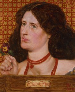 Queen of the Hearts - Portræt af Ellen Heaton, 1861 af Dante Gabriel Charles Rossetti