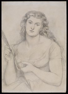 Studie til "Venus Verticordia", c.1863-64 af Dante Gabriel Charles Rossetti