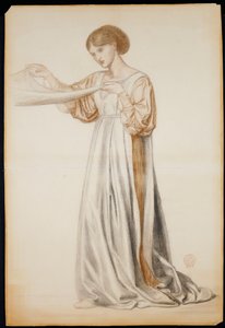 Studie for en pallebærer i "Dantes drøm", 1873 af Dante Gabriel Charles Rossetti