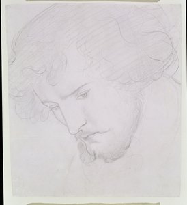 The Seed of David - Study for David, 1859-1862 af Dante Gabriel Charles Rossetti