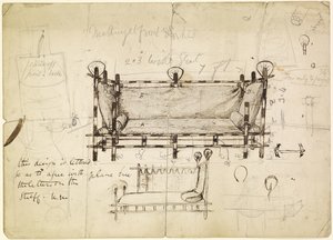 To designs til en sofa, ca. 1861-62 af Dante Gabriel Charles Rossetti
