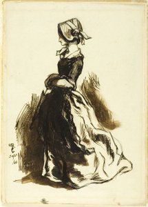 Portræt af en kvinde i fuld længde af Dante Gabriel Rossetti