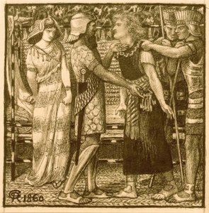 Joseph anklaget for Potiphar af Dante Gabriel Charles Rossetti