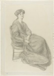 Fru William Morris sidder som formand af Dante Gabriel Rossetti