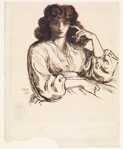Portræt af Jane Morris af Dante Gabriel Rossetti
