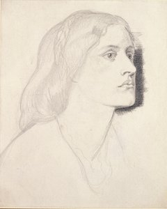 Portræt af frøken Ruth Herbert, sandsynligvis 1858 af Dante Gabriel Rossetti