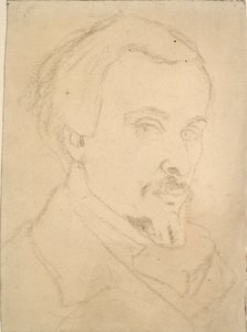Selvportræt, c1850-1870 af Dante Gabriel Rossetti