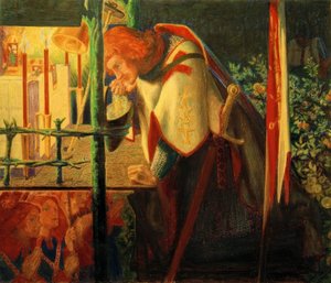 Sir Galahad ved det ødelagte kapel af Dante Gabriel Charles Rossetti