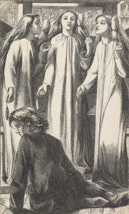 Musikmesteren, 1855. af Dante Gabriel Rossetti