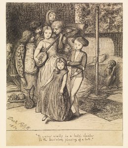 At danse livligt i en dames kammer til en luts vellystige behag af Dante Gabriel Rossetti