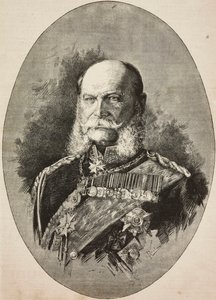 Saksan keisari William I (1797-1888) vuonna 1887, kaiverrus Dante Paoloccin piirroksesta, L