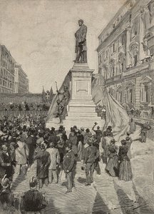 Indvielse af monument til Quintino Sella, af Ettore Ferrari, 9. april af Dante Paolocci
