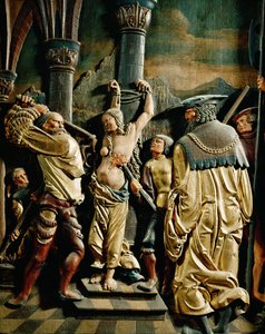 Den hellige Agathas martyrium (relief af lindetræ) af Danube School