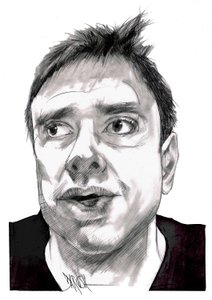Alessandro Di Battista, 2023 (digital farveblyantstegning) af Dariush Radpour