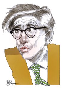 Franco Debenedetti (digital farveblyantstegning) af Dariush Radpour