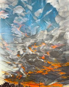 Fire in the Sky, 2023 (blyant på papir)