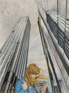 Oh Say Can You See 1, 2024 (blyant på papir) af Darrell Windjack