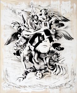 Blunt Adoration, 2018 (olie på lærred) af Darren Coffield