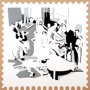 Feast of Pan IV, 2019 (akryl på lærred) af Darren Coffield